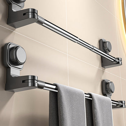 🚿 50% OFF! ✨ Adjustable No-Drill Suction Cup Towel Bar – Tool-Free Twist-Lock Installation, Extendable 30-100cm & Rotatable Corners – Rust-Resistant Stainless Steel for Humid Bathrooms 🛁