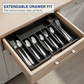 🍴 50% OFF! ✨ Extendable Kitchen Cutlery Storage Organizer – Adjustable 13-22.4" Width, Multi-Compartment Design & Durable Food-Grade PP – Maximize Drawer Space Effortlessly 🗄️