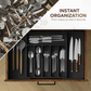 🍴 50% OFF! ✨ Extendable Kitchen Cutlery Storage Organizer – Adjustable 13-22.4" Width, Multi-Compartment Design & Durable Food-Grade PP – Maximize Drawer Space Effortlessly 🗄️