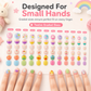 💅 50% OFF! ✨ Kids Handmade Press-On Nails Set – 144 Pieces Almond Shape Cartoon False Nail Tips, Safe Peel-and-Stick Adhesive & Durable Flexible ABS – Salon-Grade Fun for Little Hands 🎀