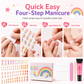 💅 50% OFF! ✨ Kids Handmade Press-On Nails Set – 144 Pieces Almond Shape Cartoon False Nail Tips, Safe Peel-and-Stick Adhesive & Durable Flexible ABS – Salon-Grade Fun for Little Hands 🎀
