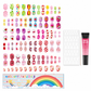 💅 50% OFF! ✨ Kids Handmade Press-On Nails Set – 144 Pieces Almond Shape Cartoon False Nail Tips, Safe Peel-and-Stick Adhesive & Durable Flexible ABS – Salon-Grade Fun for Little Hands 🎀