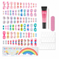 💅 50% OFF! ✨ Kids Handmade Press-On Nails Set – 144 Pieces Almond Shape Cartoon False Nail Tips, Safe Peel-and-Stick Adhesive & Durable Flexible ABS – Salon-Grade Fun for Little Hands 🎀