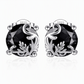🖤 50% OFF! ✨ Gothic Vine Stud Earrings – Hypoallergenic S925 Sterling Silver, Mysterious Black Cubic Zirconia & Exquisite Vintage Engraving – Lightweight Dark Elegance for Daily Wear 🎀