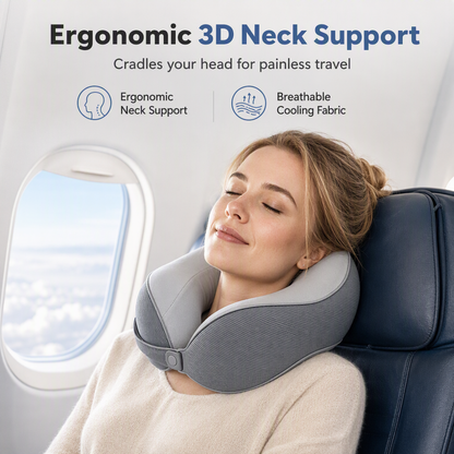 ⏳ PROMO FLASH : 50% DE RÉDUCTION ! Coussin de Voyage en Mousse à Mémoire de Forme en U – Housse en Soie de Glace Rafraîchissante, Boucle Magnétique & Soutien Cervical Ergonomique 360° for un Confort Optimal en Avion, Train et au Bureau ✨🛫