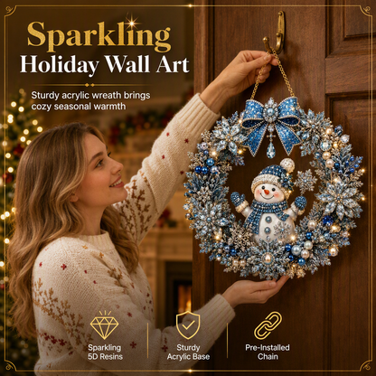 🎄 50% OFF! ✨ DIY Christmas Diamond Art Kit – 25×25cm Sparkling Rhinestone Wall Art, Precision Stylus & Pre-Drilled Hanging Loop – Festive Craft for Mantels & Doors 💎
