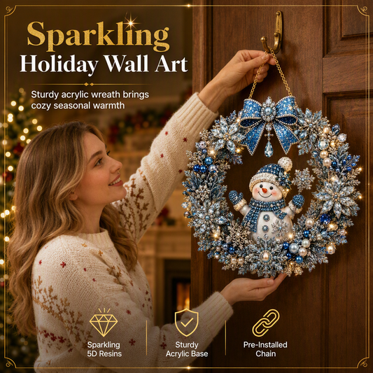 🎄 50% OFF! ✨ DIY Christmas Diamond Art Kit – 25×25cm Sparkling Rhinestone Wall Art, Precision Stylus & Pre-Drilled Hanging Loop – Festive Craft for Mantels & Doors 💎