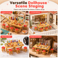 🏠 50% OFF! ✨ Miniature Folding Table & Chair Toy Set – Retro Wood-Grain Scale Models, Realistic Simulated Play Food & Space-Saving Foldable Design – Perfect Dollhouse Pretend Play for Kids 🍽️