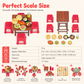 🏠 50% OFF! ✨ Miniature Folding Table & Chair Toy Set – Retro Wood-Grain Scale Models, Realistic Simulated Play Food & Space-Saving Foldable Design – Perfect Dollhouse Pretend Play for Kids 🍽️
