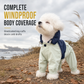🐕 Water-Resistant Full-Coverage Dog Raincoat – 4-Leg Design Covers Belly & Legs, Sporty Color-Block Style with Elastic Cuffs & Utility Pocket – Lightweight Wind-Blocking Outdoor Walk Essential (S-2XL, 3 Colors) 🌧️