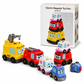 🚗 50% OFF! ✨ 4-Piece Magnetic Electric Toy Car Set – Crawling Motor with Sound & Lights, Magnetic Bumpers Connect Trains & Nesting Slots Build Balance – Safe Rounded Edges for Babies & Toddlers 🧸