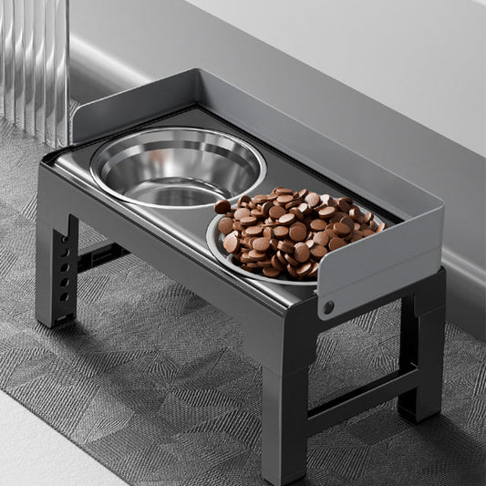 🐕 50% OFF! ✨ Adjustable Elevated Pet Feeder with Double Bowl – 5 Height Levels (21-29cm), Anti-Tip ABS Base & Detachable Stainless Steel Bowls – Ergonomic Dining for Healthy Digestion 🍽️