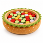 🍔Cute Hamburger Bun Shaped Pet Bed 🐾Warm Cozy Round Dog Bed Cushion for All Seasons