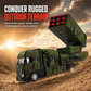 🚚 50% OFF! ✨ Oversized Remote Control Missile Launcher Toy Truck – Heavy-Duty Alloy Cab, 12 Soft Missiles & High-Traction Rubber Tires – Conquer Rugged Outdoor Terrain with Tilting Launcher Action 🎯