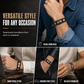 ⌚ 50% OFF! ✨ Men's Retro Leather Bracelet – Square Wheat Pattern, Premium PU Leather & Braided Cords, Effortless Magnetic Alloy Clasp – Rugged Yet Refined Everyday Style for Modern Men 🖤