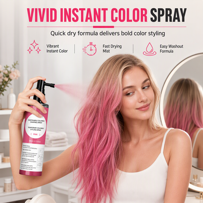 🌈 50% OFF! ✨ Temporary Hair Color Spray – Instant Vivid Color, Precision Nozzle & Rapid 5-Second Drying – Clog-Free Styling with 7 Vibrant Shades for Every Celebration 💇