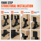 🏗️ 50% OFF! ✨ Heavy Duty Roof Mount Adjustable Saddle Pergola Support Bracket – Reinforced Steel, Fully Rotatable Neck & Extreme Wind Load Resistance – All-Weather Structural Stability for Residential & Commercial Installations 🔩