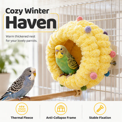 🌿 50% OFF! ✨ Soft Hanging Bird Bed – Plush Coral Fleece Interior for Cozy Warmth, Cage-Friendly Hanging Design & Easy Installation – Multiple Sizes for Small Bird Cages 🐦