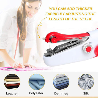 🧵 50% OFF! ✨ Mini Portable Handheld Sewing Machine – Cordless Battery-Powered, Fully Automatic Double-Needle Stitching & One-Handed Operation – Ideal DIY Tool for Quick Repairs on Any Fabric, Perfect for Beginners 🪡