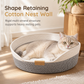 🐱 50% OFF! ✨ Integrated Cat Bed & Scratching Board – Cozy Braided Cotton Walls with Shape Retention, Plush Removable Cushion & Durable Scratch-Resistant Design – Handwoven Stitching with Leather Accents for Indoor Cats 🛏️