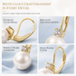 ⏳Time-Limited Special⏰💫 Elegant Faux Pearl & Cubic Zirconia Drop Earrings | Shiny Dangle Earrings for Women Daily & Party Wear