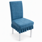 🪑 50% OFF! ✨ Stretch Jacquard Dining Chair Cover – Thickened Cat Scratch Resistant Slipcover with Ultra-Elastic Wrinkle-Free Fit – Modern Geometric Texture in 6 Colors for Straight-Back Chairs 🛡️