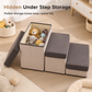 🐾 50% OFF! ✨ Foldable Pet Steps with Storage – Non-Slip Joint-Friendly Dog Stairs with Hidden Under-Step Compartments & Cozy Cat Cave Option – Reinforced Sag-Resistant Structure for Bed & Couch 🐶