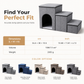🐾 50% OFF! ✨ Foldable Pet Steps with Storage – Non-Slip Joint-Friendly Dog Stairs with Hidden Under-Step Compartments & Cozy Cat Cave Option – Reinforced Sag-Resistant Structure for Bed & Couch 🐶