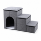 🐾 50% OFF! ✨ Foldable Pet Steps with Storage – Non-Slip Joint-Friendly Dog Stairs with Hidden Under-Step Compartments & Cozy Cat Cave Option – Reinforced Sag-Resistant Structure for Bed & Couch 🐶