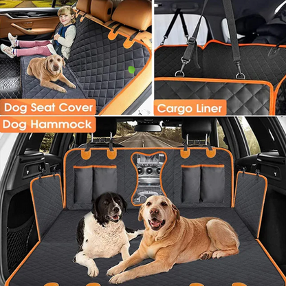 ⏳ TIME-LIMITED SPECIAL ⏰ Waterproof Car Back Seat Cover for Dog – Heavy Duty Quilted 4-Layer Scratchproof Fabric with Breathable Mesh Window, Non-Slip Backing & Stainproof Surface – Converts from Hammock to Cargo Liner 🐕