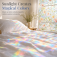 🌈 50% OFF! ✨ 3D Rainbow Window Privacy Film – Glue-Free Static Cling Frosted Glass Sticker with Laser-Etched Prismatic Facets & Magnolia Floral Pattern, Blocks 96% UV Rays & Soft Glare – Removable Reusable Semi-Private Decal for Home & Office 🌸