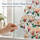 🌈 50% OFF! ✨ 3D Rainbow Window Privacy Film – Glue-Free Static Cling Frosted Glass Sticker with Laser-Etched Prismatic Facets & Magnolia Floral Pattern, Blocks 96% UV Rays & Soft Glare – Removable Reusable Semi-Private Decal for Home & Office 🌸