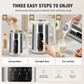 Multi-Functional 304 Stainless Steel Soy Milk Maker and High- Blender Large Capacity Filter-Free Household Food Processor with Smart Timer