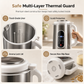 Multi-Functional 304 Stainless Steel Soy Milk Maker and High- Blender Large Capacity Filter-Free Household Food Processor with Smart Timer