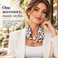 📿 50% OFF! 🧣 Pearl Scarf Necklace – Timeless Elegance with Adjustable Bow Design, Piercing-Free Jewellery, Versatile Style for Daily Wear & Special Occasions – Classic Pearl Accent 🤍
