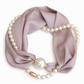 📿 50% OFF! 🧣 Pearl Scarf Necklace – Timeless Elegance with Adjustable Bow Design, Piercing-Free Jewellery, Versatile Style for Daily Wear & Special Occasions – Classic Pearl Accent 🤍