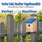 🐦 50% OFF! ✨ Weatherproof Wooden Outdoor Bird House – Solid Thickened Natural Timber with Sky Blue Slanted Roof, Predator-Safe Metal Reinforced Entry Guard & Round Resting Perch – 15×15×22cm for Bluebirds Wrens Finches & Songbirds 🏡