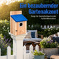 🐦 50% OFF! ✨ Weatherproof Wooden Outdoor Bird House – Solid Thickened Natural Timber with Sky Blue Slanted Roof, Predator-Safe Metal Reinforced Entry Guard & Round Resting Perch – 15×15×22cm for Bluebirds Wrens Finches & Songbirds 🏡