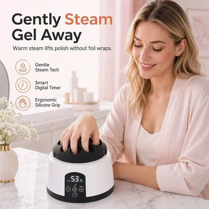 💅 50% OFF! ✨ Professional Steam Off Gel Nail Polish Remover Machine – 5-Finger Simultaneous Soak-Off, Safe & Gentle on Cuticles, No Scraping or Nail Damage & Smart Constant Temperature 52°C – 1 Color 🌟