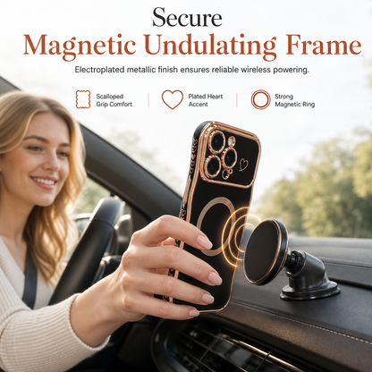 💖 50% OFF! ✨ Luxury Electroplated Wavy Border Magnetic Phone Case – Scalloped Anti-Drop Grip, Built-in Strong Magnetic Charging Alignment, Raised Camera Lens Protection & Anti-Yellowing Coating – 7 Colors for iPhone 15-18 Series 📱