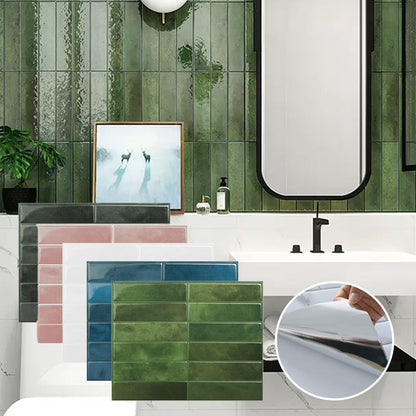 🍳 50% OFF! ✨ Heat-Resistant Peel & Stick Kitchen Backsplash Tiles Protector – 100% Oil-Proof Waterproof PET Shield, Instant DIY No Grout Mortar Mess, Effortless Wipe-to-Clean & Trimmable Custom Fit – 11.4"×9.1" 5 Colors 🏠
