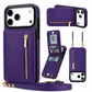 📱 50% OFF! ✨ Crossbody Leather Wallet Phone Case with Zipper Pocket & Kickstand – Detachable Strap, Card Slots with Magnetic Snap, Multi-Angle Stand & Shockproof TPU – 5 Colors iPhone 14-18 Series 👛