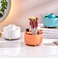💄 50% OFF! ✨ 360° Rotating 5-Compartment Makeup Brush & Desk Organizer – Whisper-Quiet Bi-Directional Spin Base, 4 Outer Slots + Tall Center Cylinder, Holds 30+ Brushes, Shatter-Proof ABS & Gold Feet – 4 Colors 🖋️