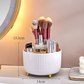 💄 50% OFF! ✨ 360° Rotating 5-Compartment Makeup Brush & Desk Organizer – Whisper-Quiet Bi-Directional Spin Base, 4 Outer Slots + Tall Center Cylinder, Holds 30+ Brushes, Shatter-Proof ABS & Gold Feet – 4 Colors 🖋️