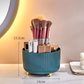 💄 50% OFF! ✨ 360° Rotating 5-Compartment Makeup Brush & Desk Organizer – Whisper-Quiet Bi-Directional Spin Base, 4 Outer Slots + Tall Center Cylinder, Holds 30+ Brushes, Shatter-Proof ABS & Gold Feet – 4 Colors 🖋️