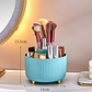 💄 50% OFF! ✨ 360° Rotating 5-Compartment Makeup Brush & Desk Organizer – Whisper-Quiet Bi-Directional Spin Base, 4 Outer Slots + Tall Center Cylinder, Holds 30+ Brushes, Shatter-Proof ABS & Gold Feet – 4 Colors 🖋️