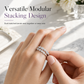 💍 50% OFF! ✨ Vintage Full Pavé Cushion-Cut Zircon Stackable Ring Set – AAAAA Cubic Zircon Diamond-Grade Sparkle, Modular Stacking Wear Nested or Solo, Hypoallergenic Tarnish-Resistant Rhodium Plated – US 5-9 💎