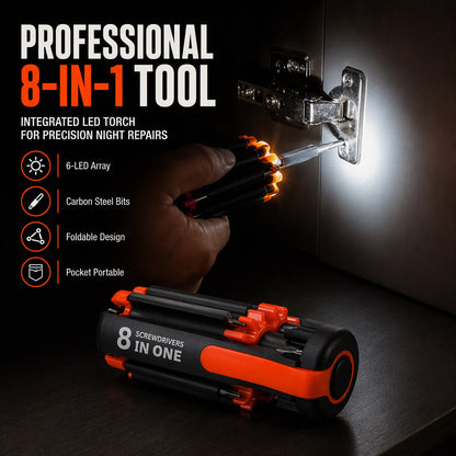 Multifunctional Screwdriver Set with LED Light