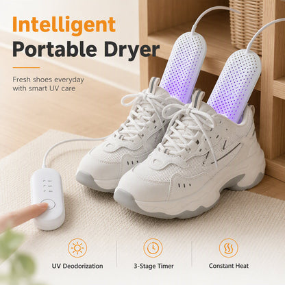 Portable Shoe Dryer with UV Light and Timer