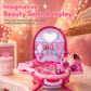 👑 50% OFF! ✨ 3-in-1 Kids Pretend Play Makeup Vanity Rolling Trolley Suitcase Set – Converts Rolling Luggage to Standing Salon Vanity, 30+ Mess-Free Accessories, Shatterproof Mirror & Drop-Proof Alloy Lid – 3 Colors 🎀